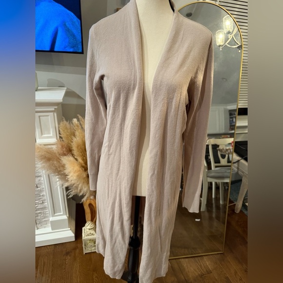 LOFT Soft Beige Open Cardigan - Picture 1 of 4